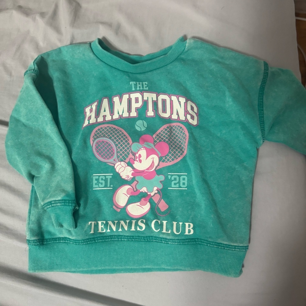 Minnie Mouse Kids Green Tennis Club Sweatshirt